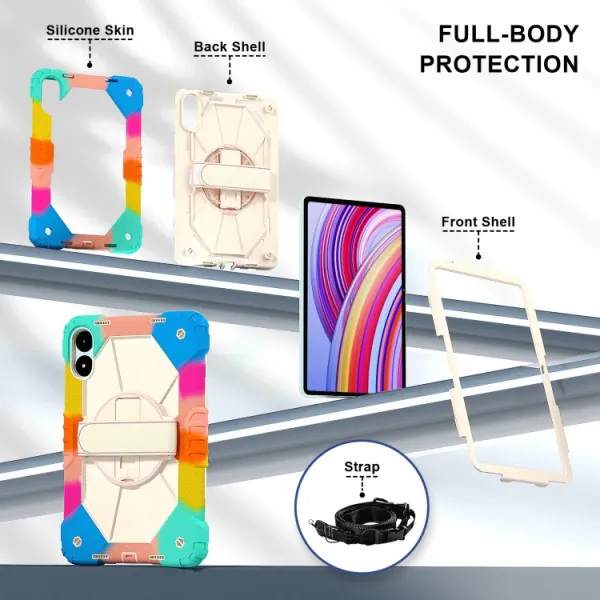 SOLID Odolný obal pre Xiaomi Redmi Pad Pro / Pad Pro 5G RAINBOW