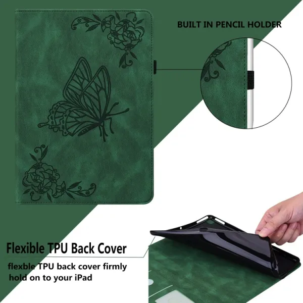 ART BUTTERFLY Zaklápacie puzdro pre Xiaomi Redmi Pad Pro / Pad Pro 5G zelený
