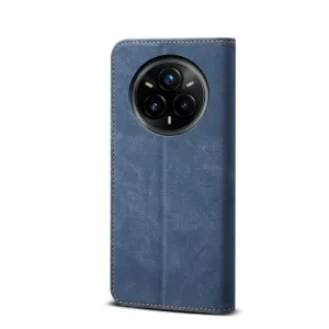 DENIM Peňaženkový kryt pre Realme 14 Pro+ 5G modrý