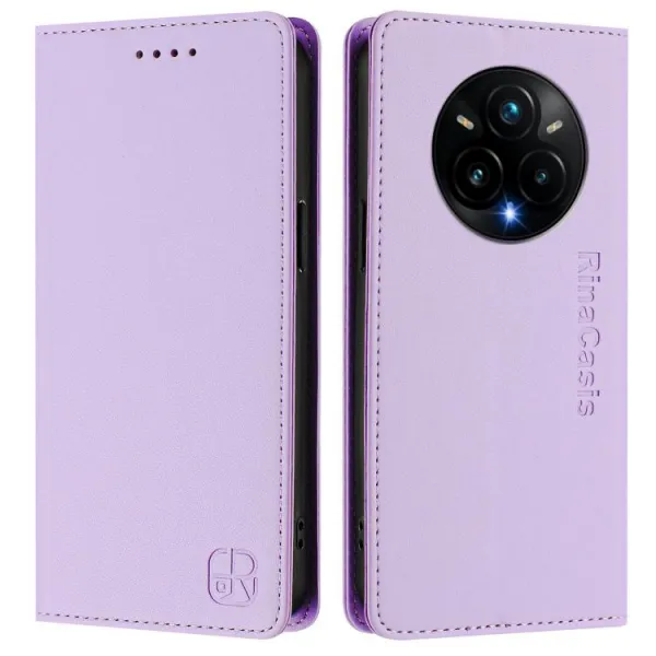 RINA Zaklápacie puzdro pre Realme 14 Pro+ 5G fialové