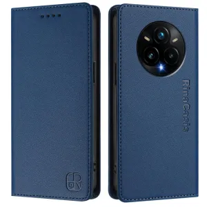 RINA Zaklápacie puzdro pre Realme 14 Pro+ 5G tmavomodré