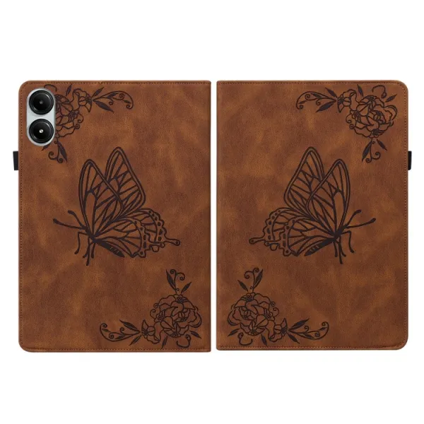 ART BUTTERFLY Zaklápacie puzdro pre Xiaomi Redmi Pad Pro / Pad Pro 5G hnedé