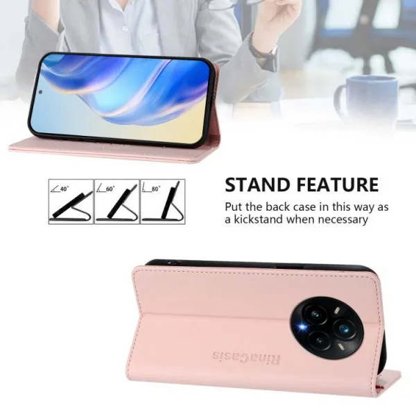RINA Zaklápacie puzdro pre Realme 14 Pro+ 5G ružové
