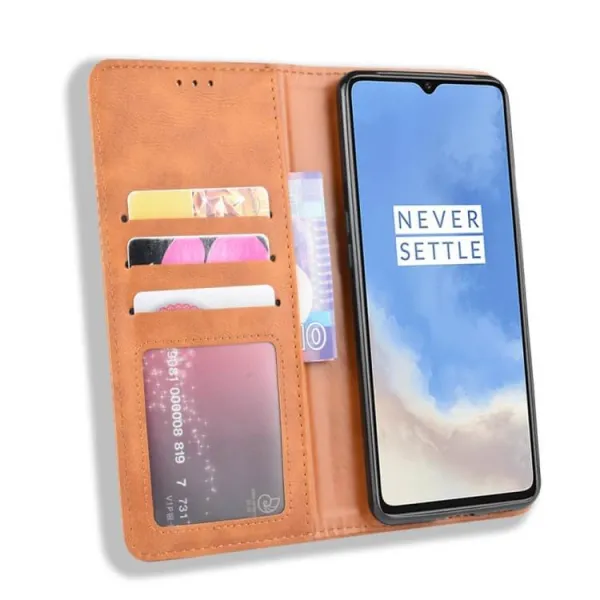 BUSINESS Peňaženkový obal OnePlus 7T hnedý