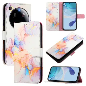 ART MARBLE Peňaženkový kryt pre Xiaomi 15 Ultra WHITE ORANGE