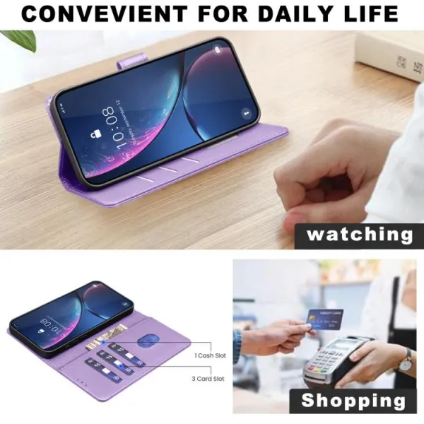 BINFEN Peňaženkové puzdro pre Honor X8c fialové