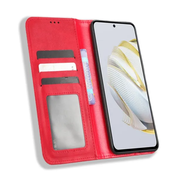 BUSINESS Peňaženkový kryt pre Huawei Nova 10 SE červený