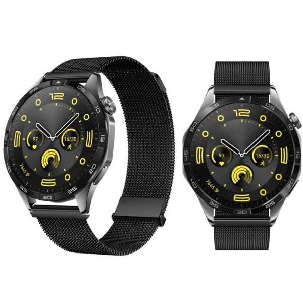 MILANESE Kovový remienok Huawei Watch GT 4 46mm čierny