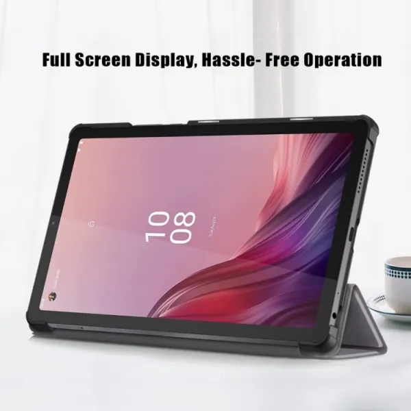 LEATHER Zaklápací obal pre Lenovo Tab M9 šedý