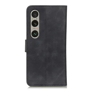KHAZNEH RETRO Zaklápacie puzdro pre Sony Xperia 1 VI čierne