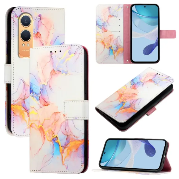 ART MARBLE Peňaženkový kryt pre OnePlus Nord CE 4 Lite 5G WHITE ORANGE