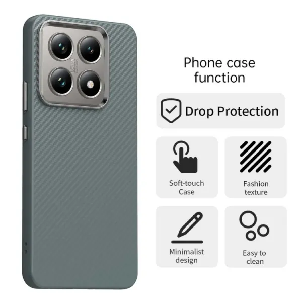 IMD CARBON Ochranný kryt pre Xiaomi 14T šedý