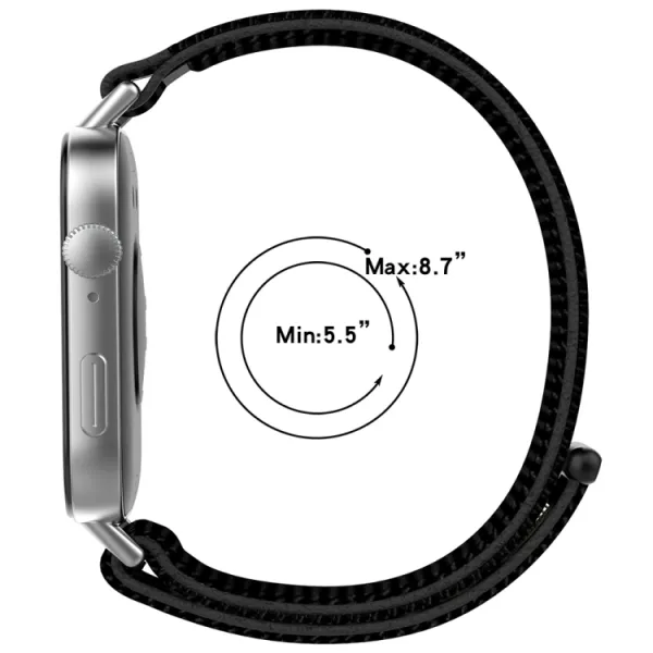 NYLON Remienok Huawei Watch Fit 3 SPOTTED BLACK