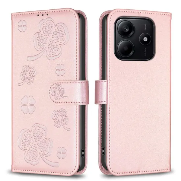 ART CLOVER Peňaženkový obal pre Xiaomi Redmi Note 14 ružový