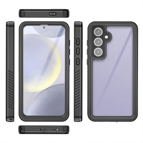 SOLID IP68 Obojstranný kryt pre Samsung Galaxy S24 FE 5G čierny