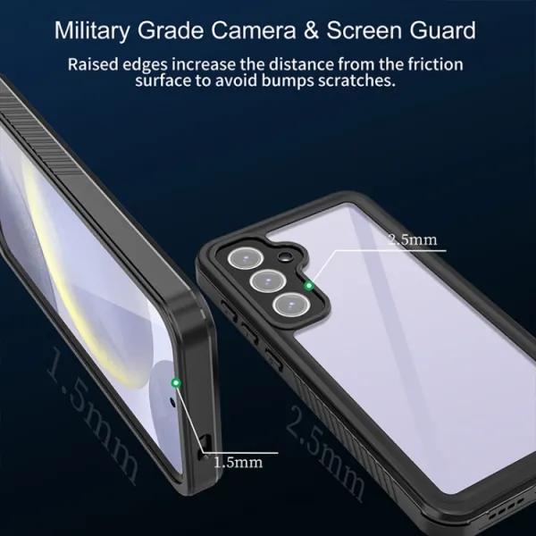 SOLID IP68 Obojstranný kryt pre Samsung Galaxy S24 FE 5G čierny