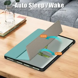 LEATHER Zaklápací kryt pre OnePlus Pad Go zelený