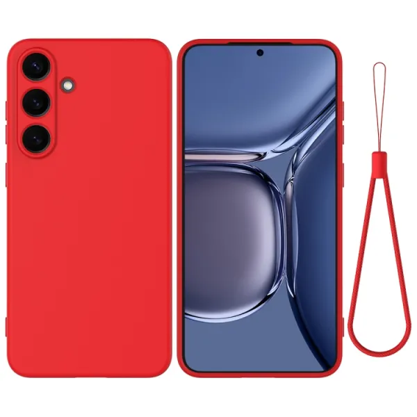 RUBBER Ochranný obal pre Samsung Galaxy S25+ 5G červený
