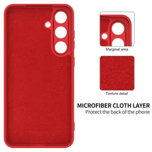 RUBBER Ochranný obal pre Samsung Galaxy S25+ 5G červený