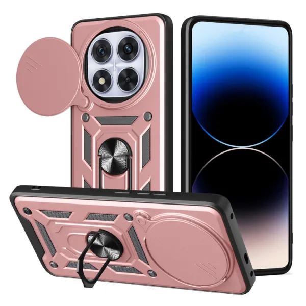 RING CAMERA Kryt s držiakom pre Xiaomi Redmi Note 14 Pro+ 5G ružový