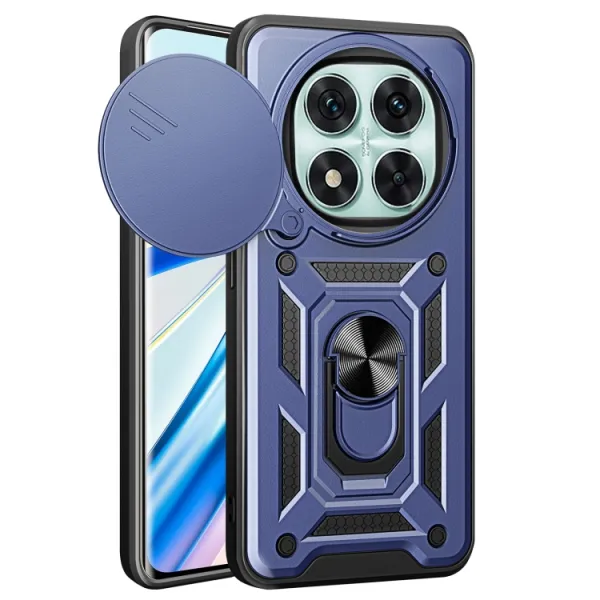 RING CAMERA Kryt s držiakom pre Xiaomi Redmi Note 14 Pro 5G / Poco X7 modrý