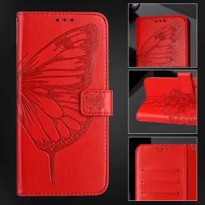ART BUTTERFLY Peňaženkový obal pre Blackview Shark 8 červený