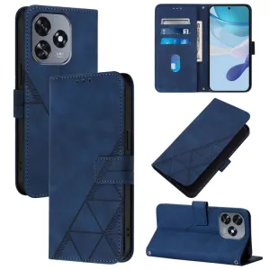 TRIANGLE Peňaženkové puzdro s remienkom Oukitel C51 modré
