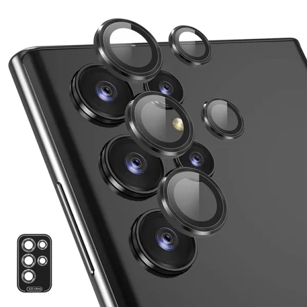 ENKAY ALU Sklo pre fotoaparát Samsung Galaxy S25 Ultra 5G BLACK