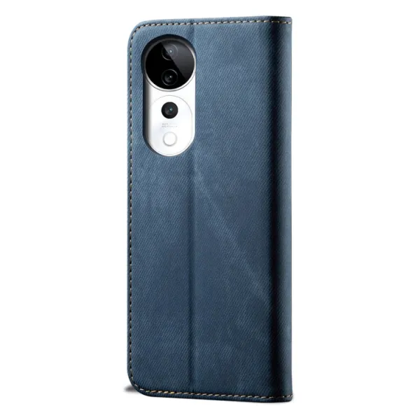 DENIM Peňaženkový kryt pre Vivo V40 5G modrý