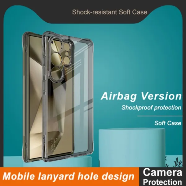 IMAK AIRBAG Extra odolný kryt Samsung Galaxy S25 Ultra 5G čierny