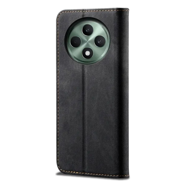 DENIM Peňaženkový kryt pre Oppo Reno12 FS 5G čierny