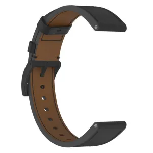 LEATHER Kožený remienok pre Xiaomi Watch S4 čierny