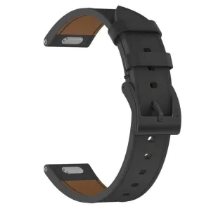 LEATHER Kožený remienok pre Xiaomi Watch S4 čierny