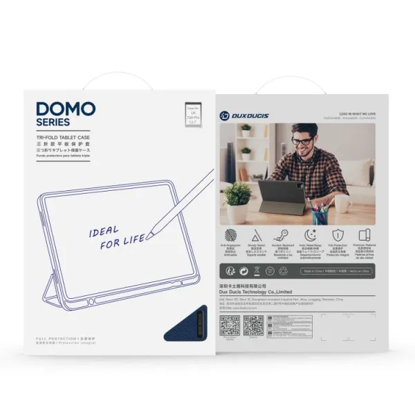 DUX DOMO Zaklápacie puzdro pre Lenovo Idea Tab Pro modré