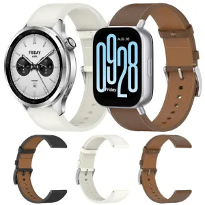 LEATHER Kožený remienok pre Xiaomi Watch S4 čierny