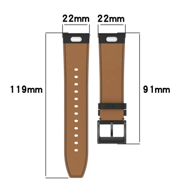 LEATHER Kožený remienok pre Xiaomi Watch S4 čierny
