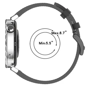 LEATHER Kožený remienok pre Xiaomi Watch S4 čierny