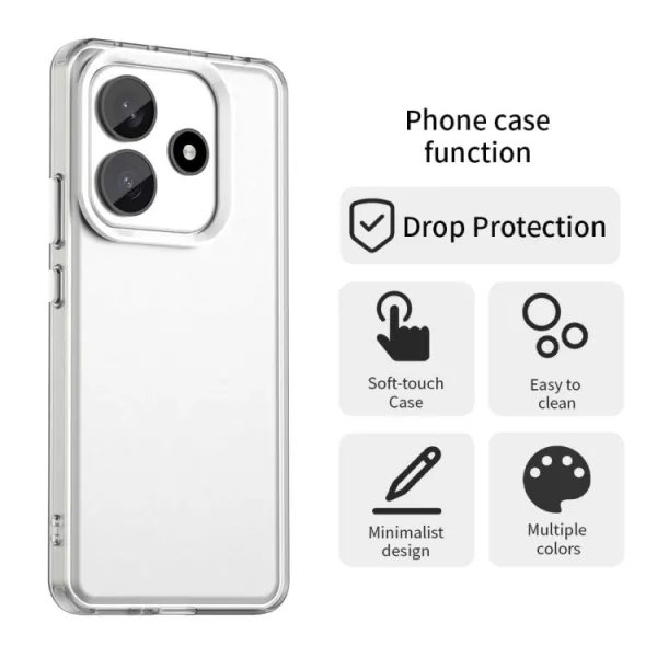 CANDY Ochranný kryt pre Xiaomi Redmi Note 14 5G mliečny matný