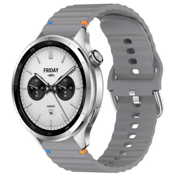 WAVY Silikónový remienok pre Xiaomi Watch S4 tmavošedý