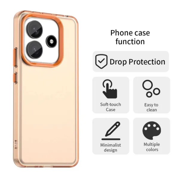 CANDY Ochranný kryt pre Xiaomi Redmi Note 14 5G oranžový
