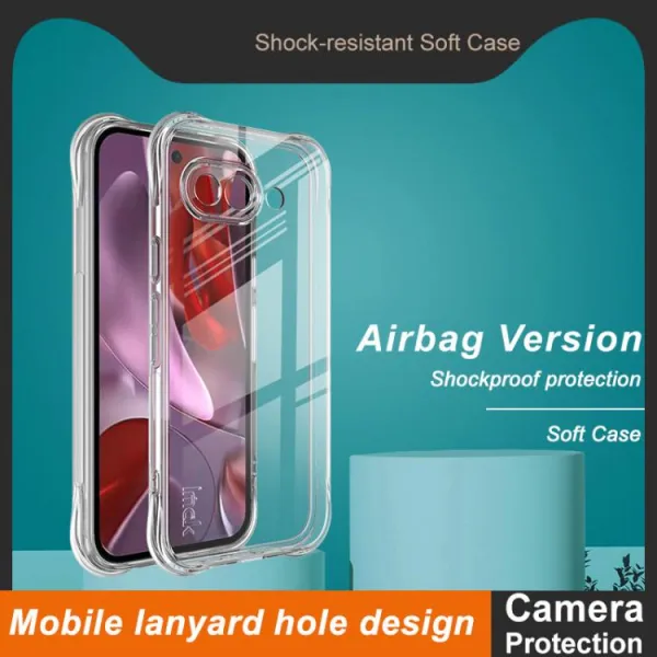 IMAK AIRBAG Extra odolný kryt Google Pixel 9a priehľadný