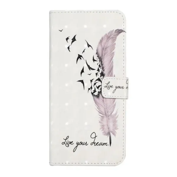 ART Peňaženkový kryt pre Xiaomi Redmi Note 14 WHITE FEATHER