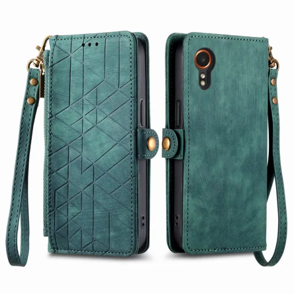 GEOM Peňaženkové puzdro pre Samsung Galaxy Xcover 7 zelené