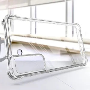 IMAK Ochranný silikónový kryt + fólia Samsung Galaxy S21 FE 5G priehľadný