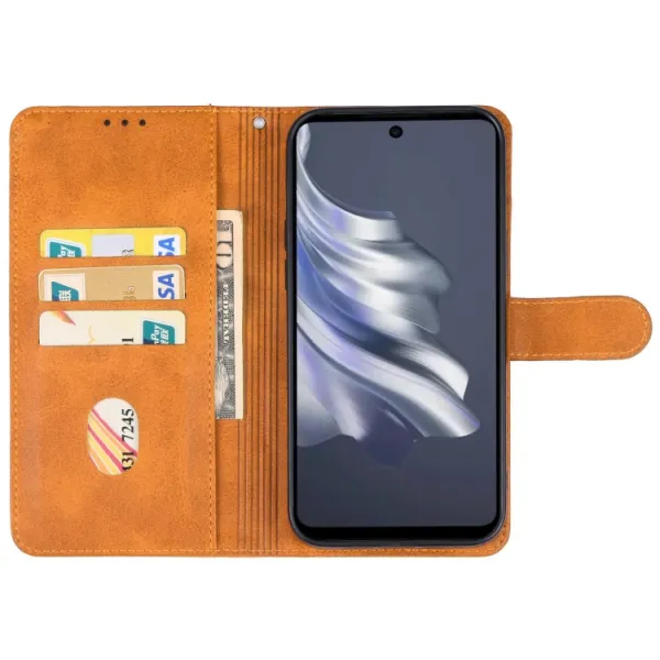 SMOOTH Peňaženkové puzdro pre Tecno Spark 20 Pro hnedé
