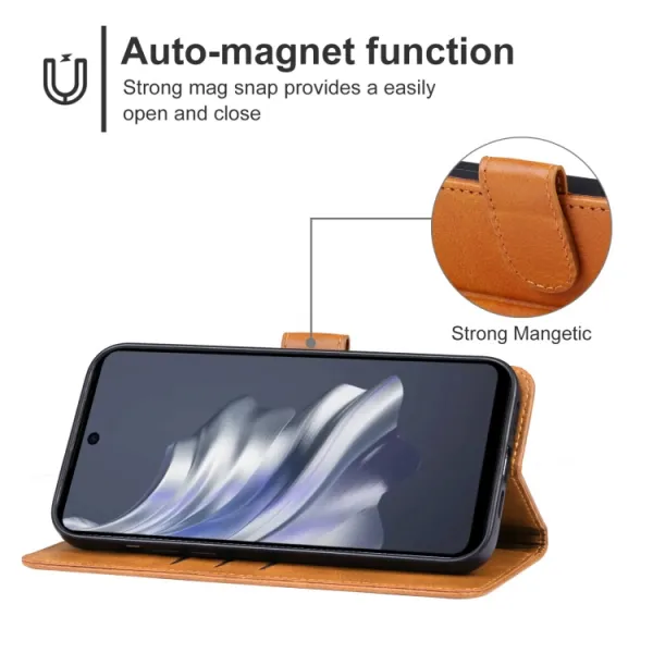 SMOOTH Peňaženkové puzdro pre Tecno Spark 20 Pro hnedé
