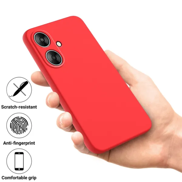 RUBBER Ochranný kryt pre Xiaomi Redmi 13C 5G červený