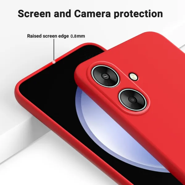 RUBBER Ochranný kryt pre Xiaomi Redmi 13C 5G červený