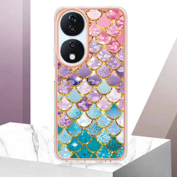IMD MARBLE Ochranný kryt pre Honor X7b COLORFUL SCALES