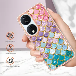 IMD MARBLE Ochranný kryt pre Honor X7b COLORFUL SCALES
